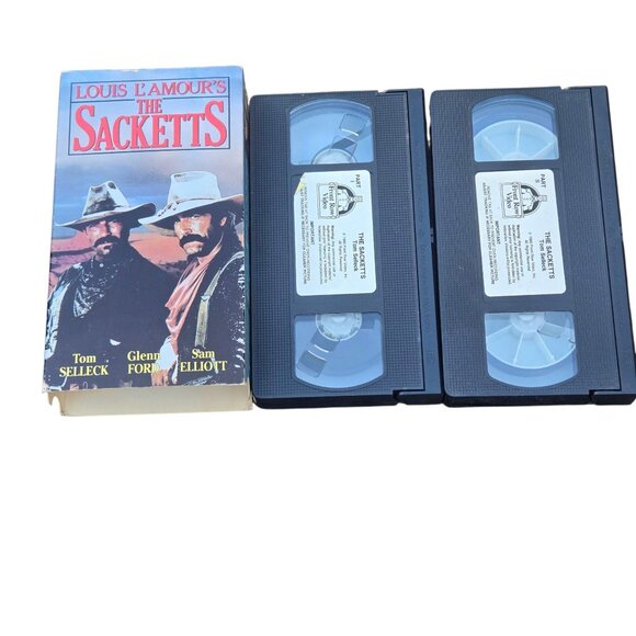 The Sacketts Double VHS Tape Set Video 1980 Tom Selleck Western Drama - Picture 14 of 14